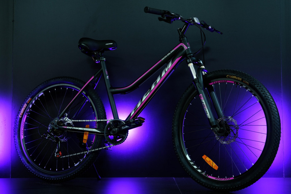 HEAM MATRIX 26 GIRL DISK Матовый Чёрный/Розовый рама 19 (на рост 171-182)